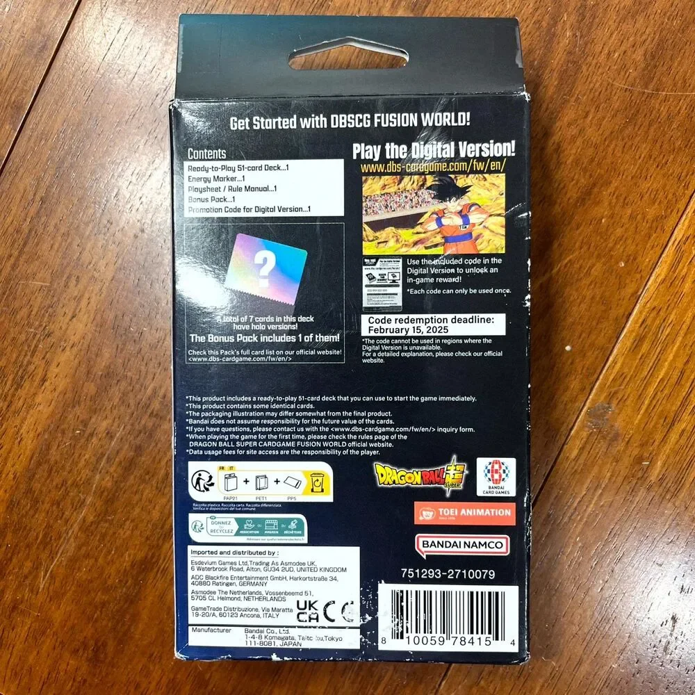 Dragon Ball Super Card Game Fusion  World Vegeta Starter Deck NEW‎